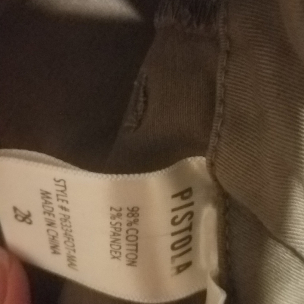 Pistola high rise green khaki ankle skinny pants major general size 28 - Picture 7 of 8
